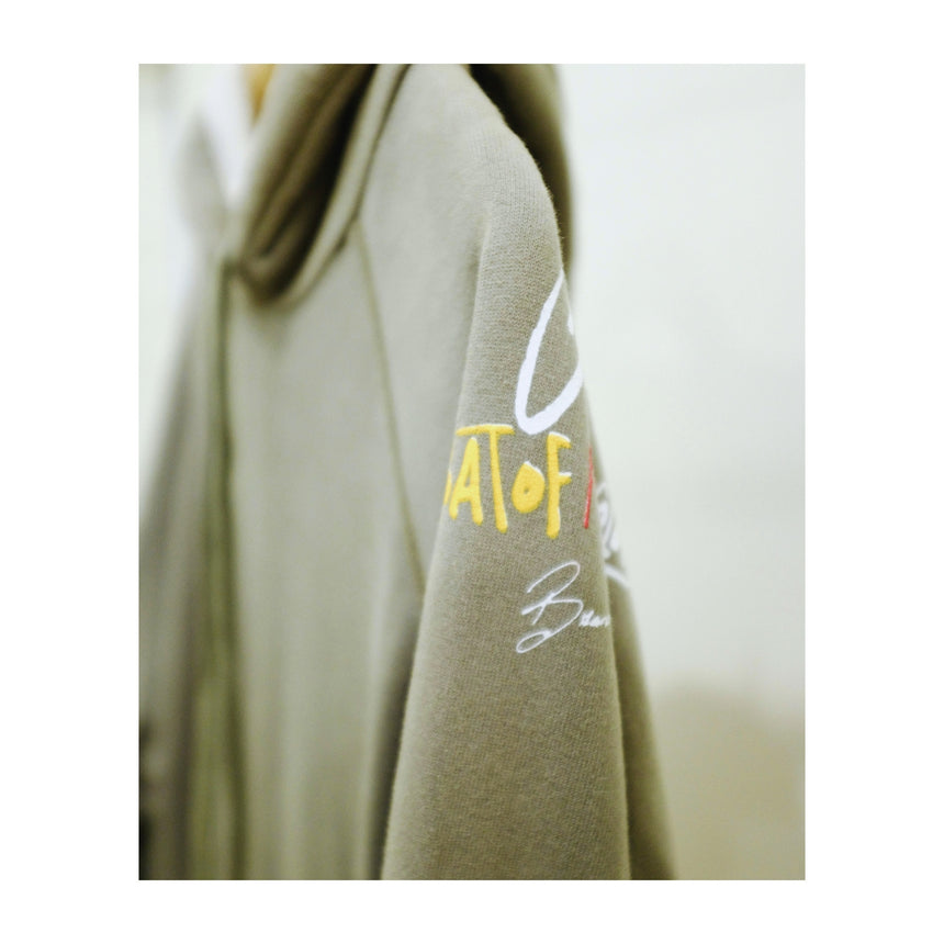 ARMY GREEN FRAGMENT HOODIE - Greg Lauren X Brandon Lake