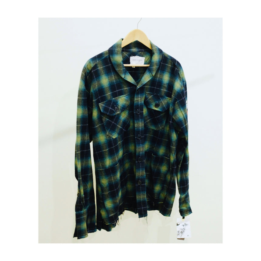 BOXY GREEN FLANNEL - Greg Lauren X Brandon Lake