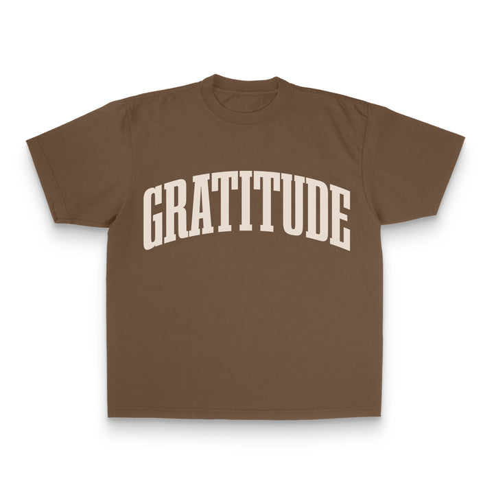 Collegiate Gratitude Tee - Coffee