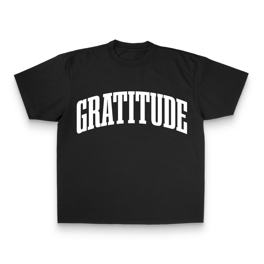Collegiate Gratitude Tee - Black