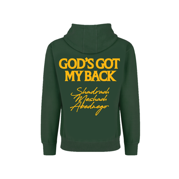 God's Got My Back Hoodie  - Forest Green