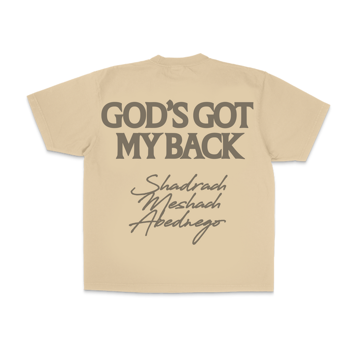 God's Got My Back Tee - Natural Tan