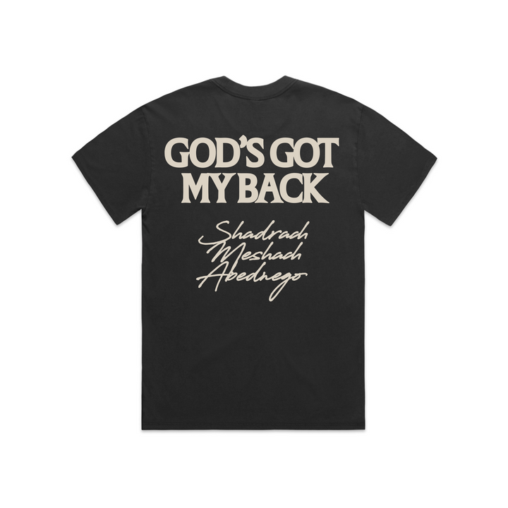 God's Got My Back Tee - Black