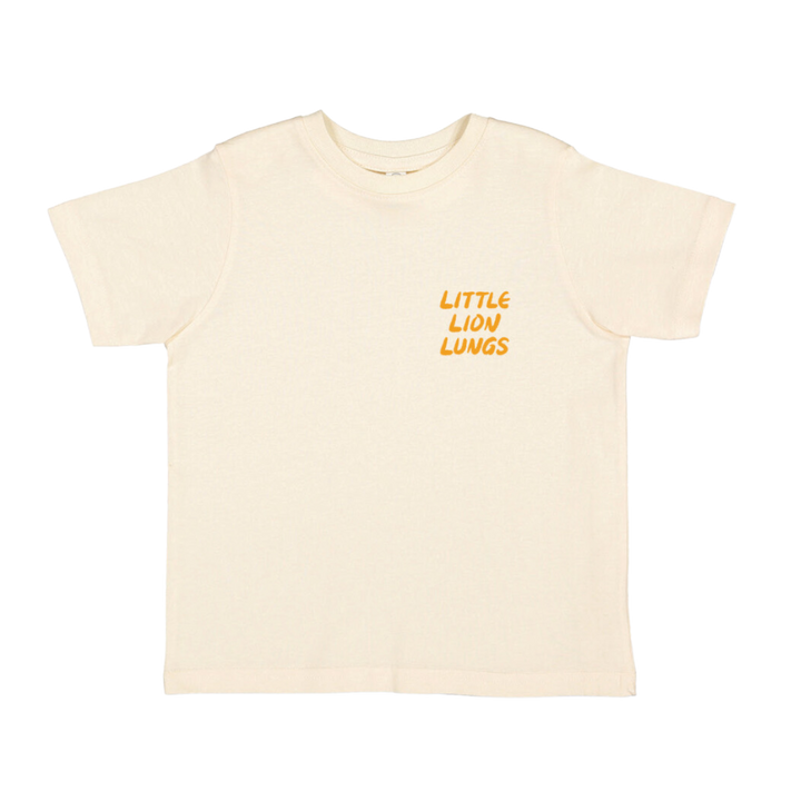 Little Lion Lungs - Kids Tee- Little body Big Roar - Natural