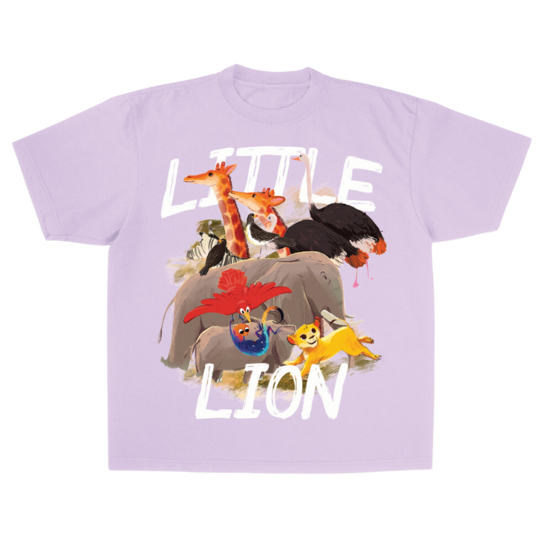 Little Lion Lungs - Kids Tee- Levi and Friends - Purple