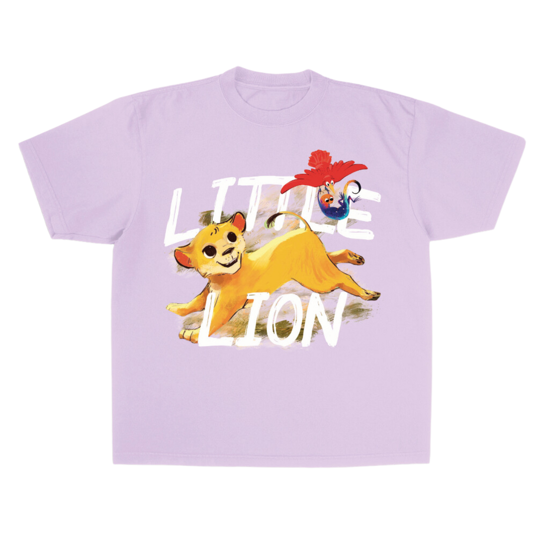 Little Lion Lungs - Kids Tee- Little Lion - Purple