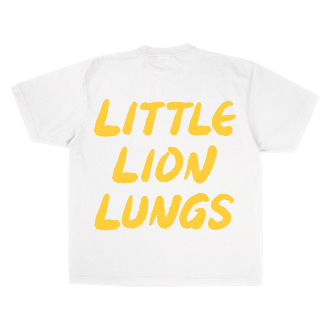 Little Lion Lungs - Kids Tee- Levi - White