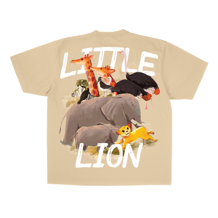 Little Lion Lungs - Kids Tee- Levi and Friends - Sand
