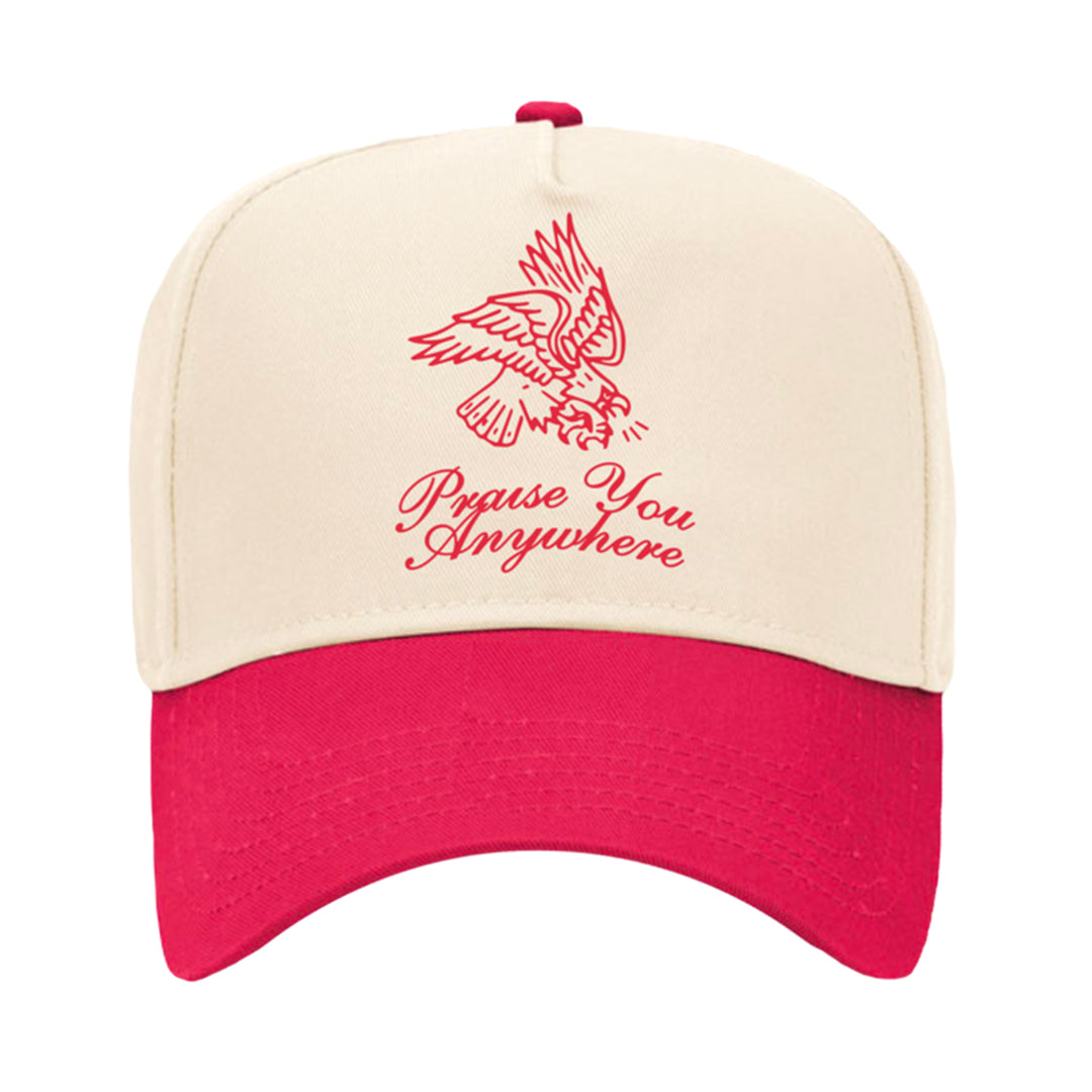 Praise You Anywhere Hat - Red & Natural