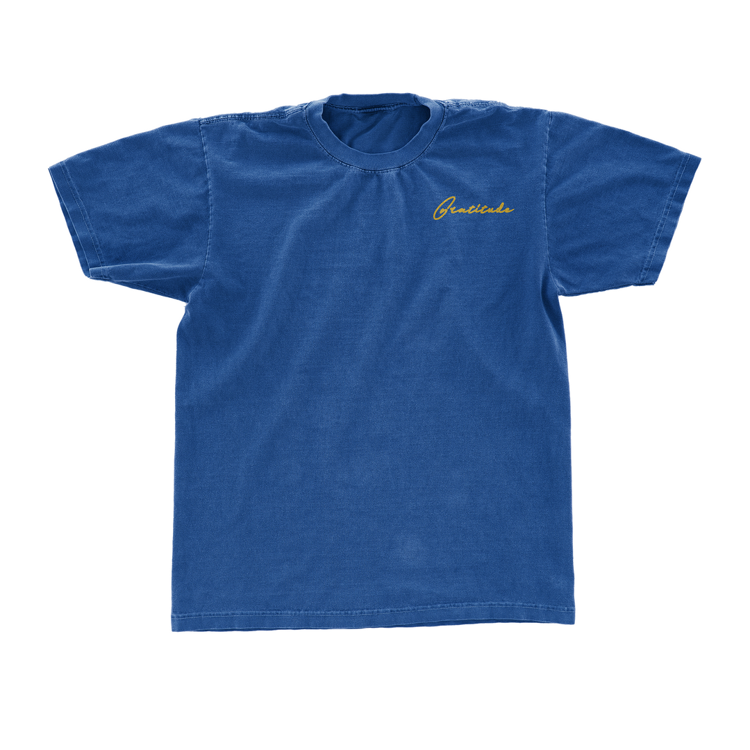 Gratitude Lyric T-Shirt- Blue (Limited Release)